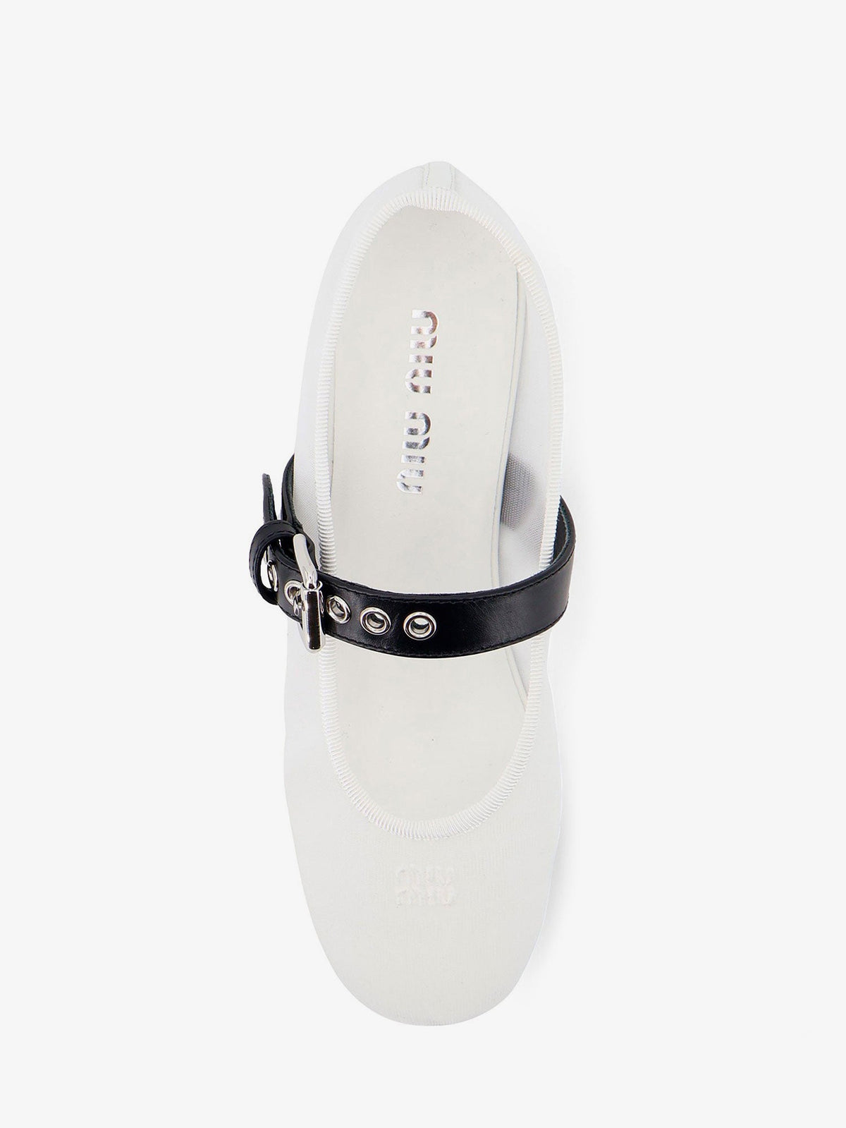 Miu Miu Mesh fabric ballerinas - Bianco