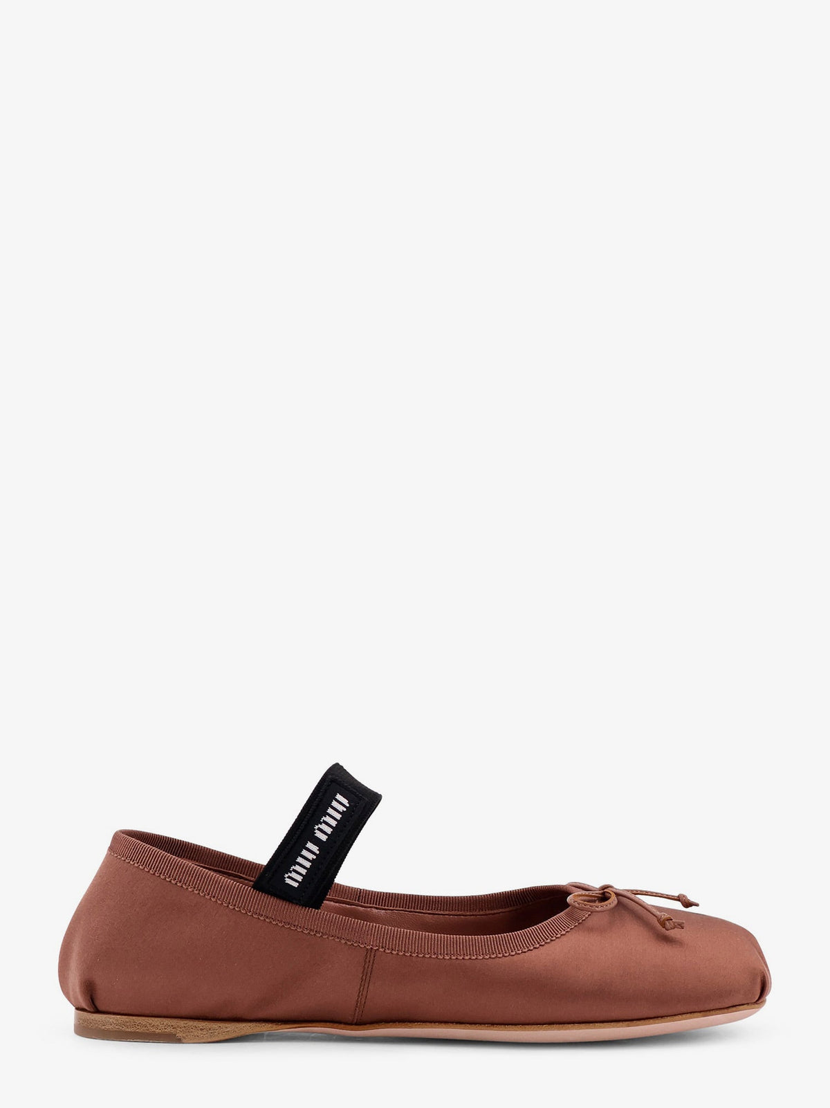 Miu Miu Satin ballerinas - Cacao