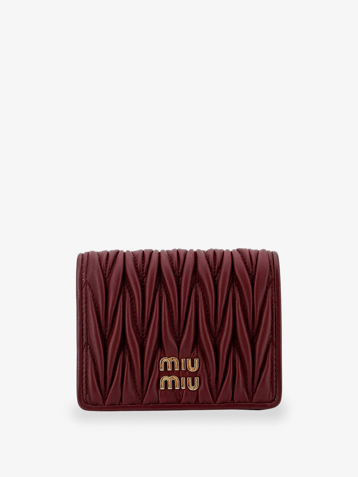 Miu Miu Quilted leather wallet - Bordeaux