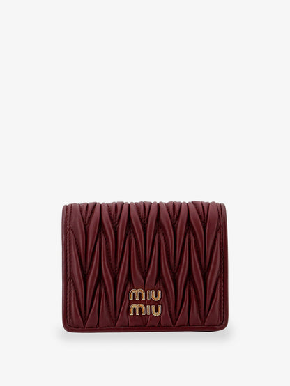 Miu Miu Quilted leather wallet - Bordeaux