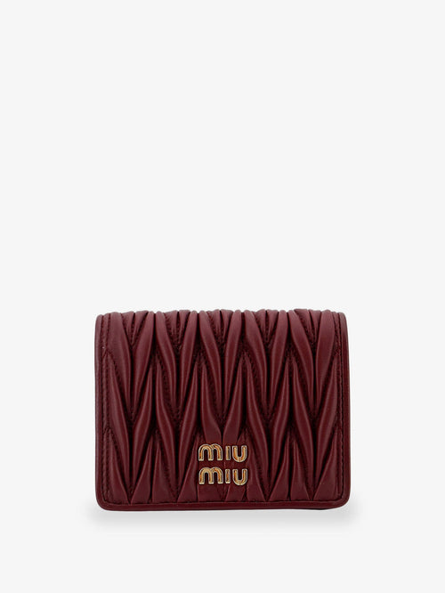 Miu Miu Quilted leather wallet - Bordeaux