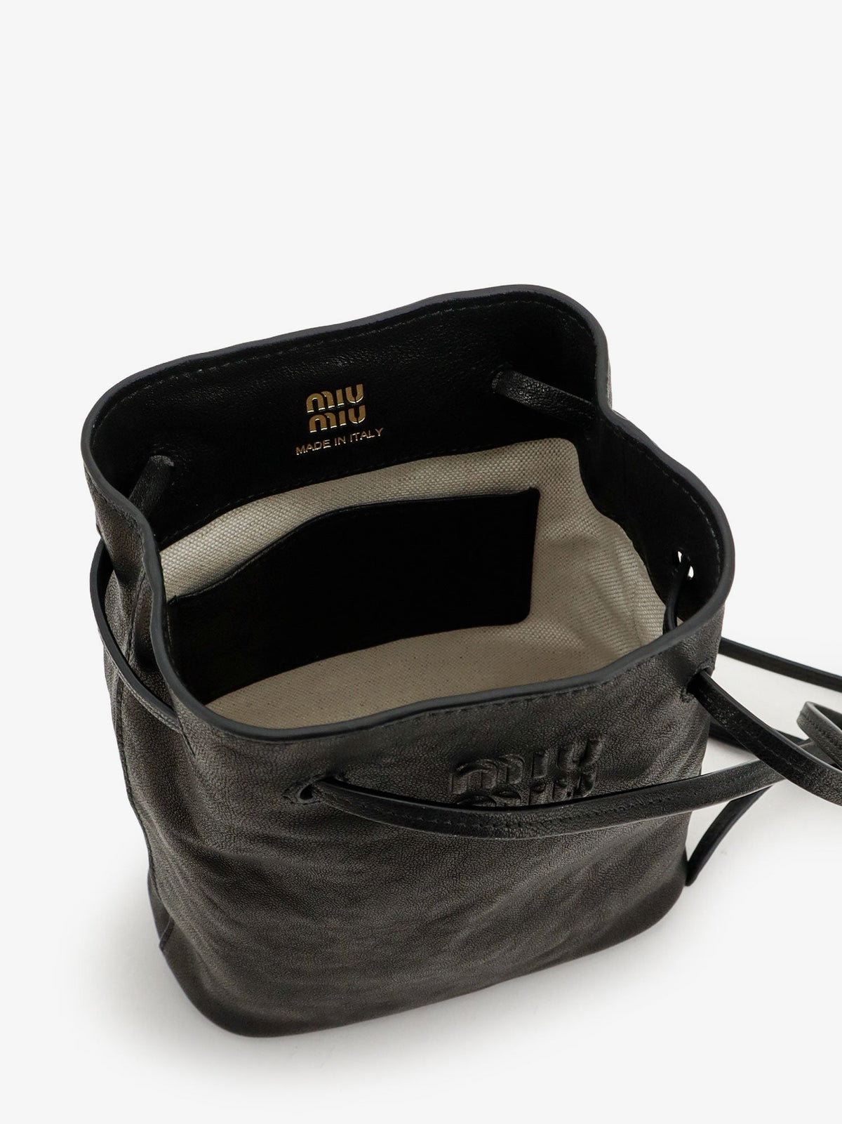 Miu Miu Leather mini crossbody bag - Black