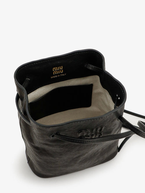 Miu Miu Leather mini crossbody bag - Black