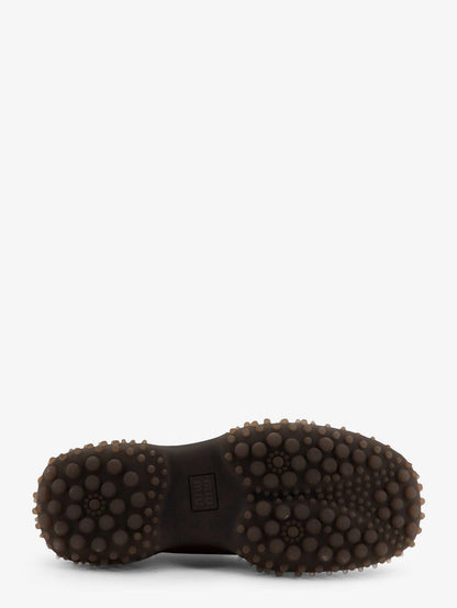 Miu Miu Leather sabot with embossed lettering logo - Caffe