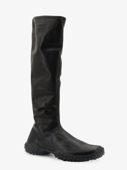 Miu Miu Stretch leather boots - Nero