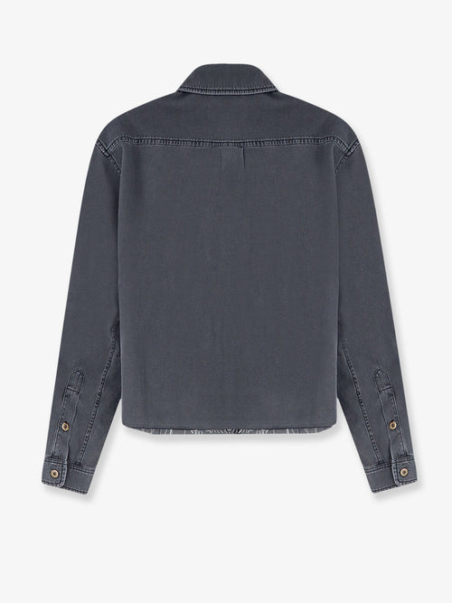 Miu Miu Grey Light Denim Shirt - Nero