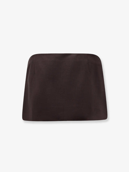 Miu Miu Mohair and virgin wool mini skirt - Cacao
