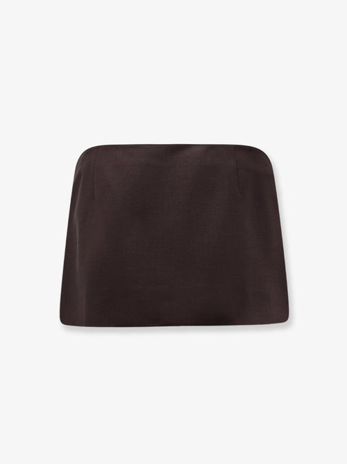 Miu Miu Mohair and virgin wool mini skirt - Cacao