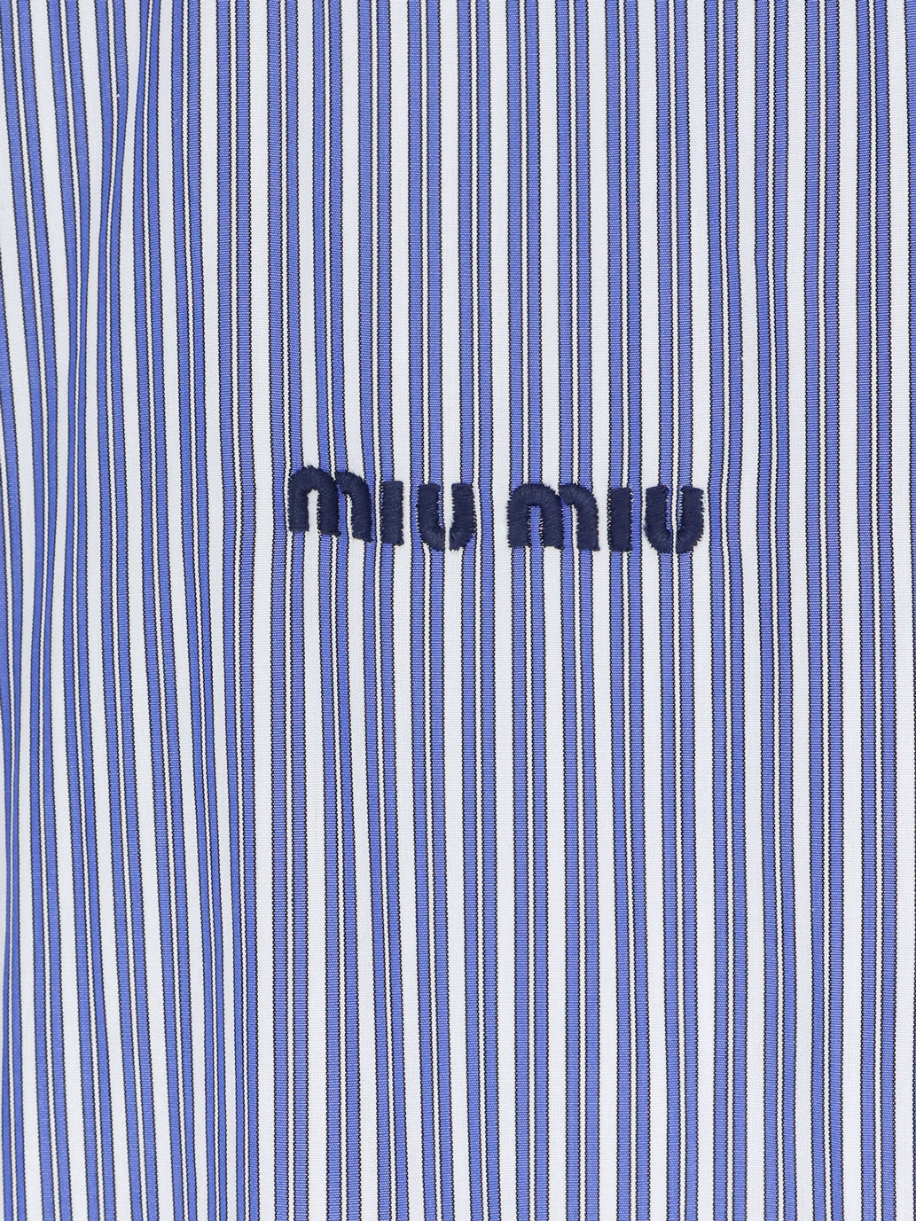 Miu Miu Striped cotton shirt - Biancocobalto