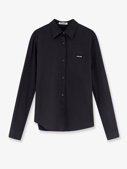 Miu Miu Stretch poplin shirt - Nero