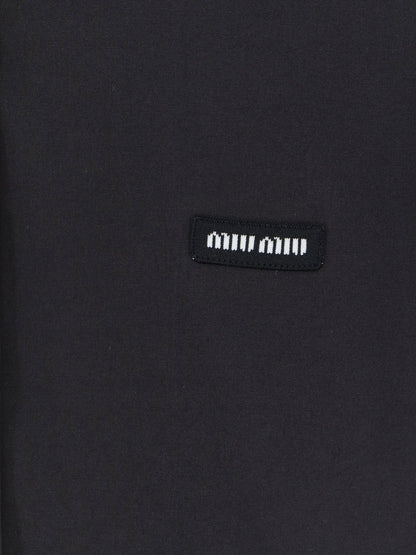 Miu Miu Stretch poplin shirt - Nero