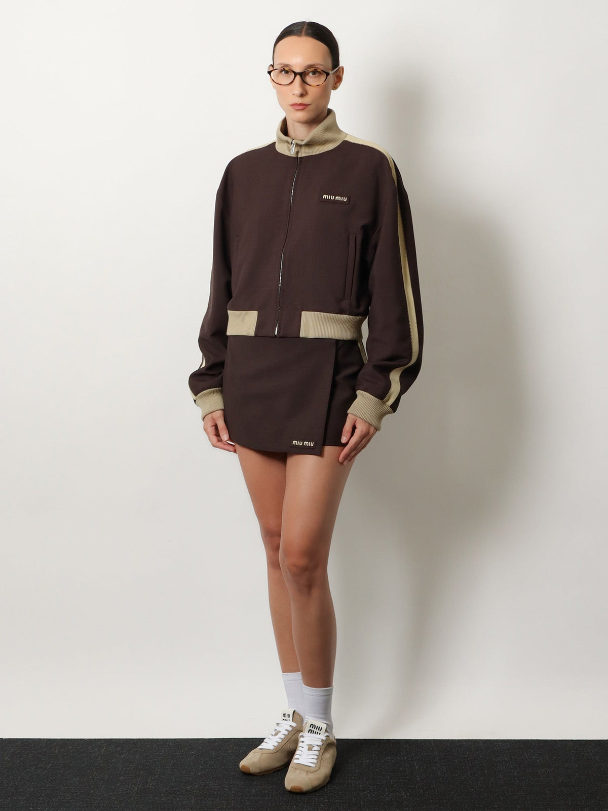 Miu Miu Mohair and virgin wool jacket - Cacao