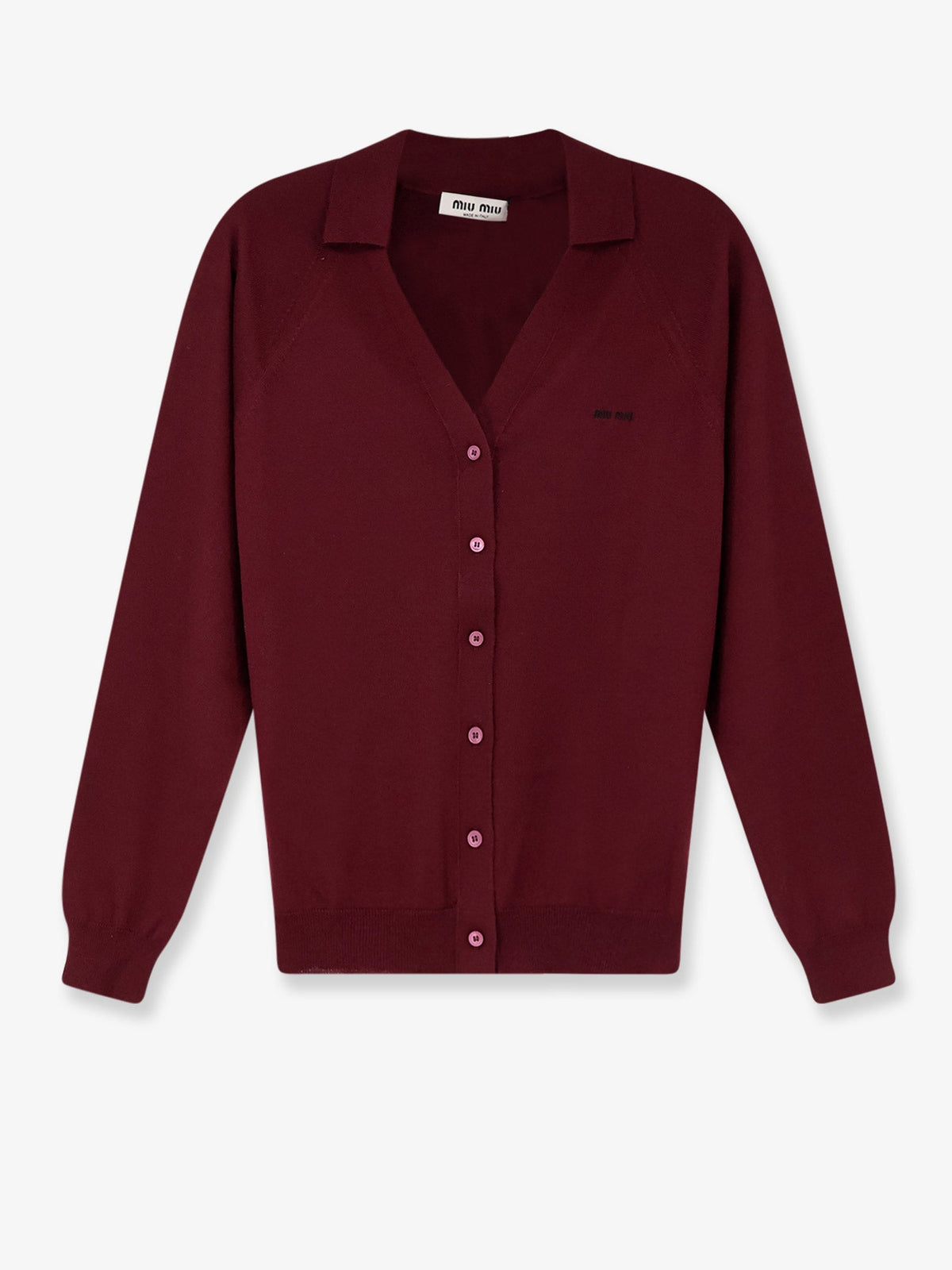 Miu Miu Virgin wool cardigan - Amarantonero