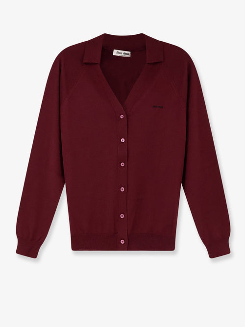 Miu Miu Virgin wool cardigan - Amarantonero