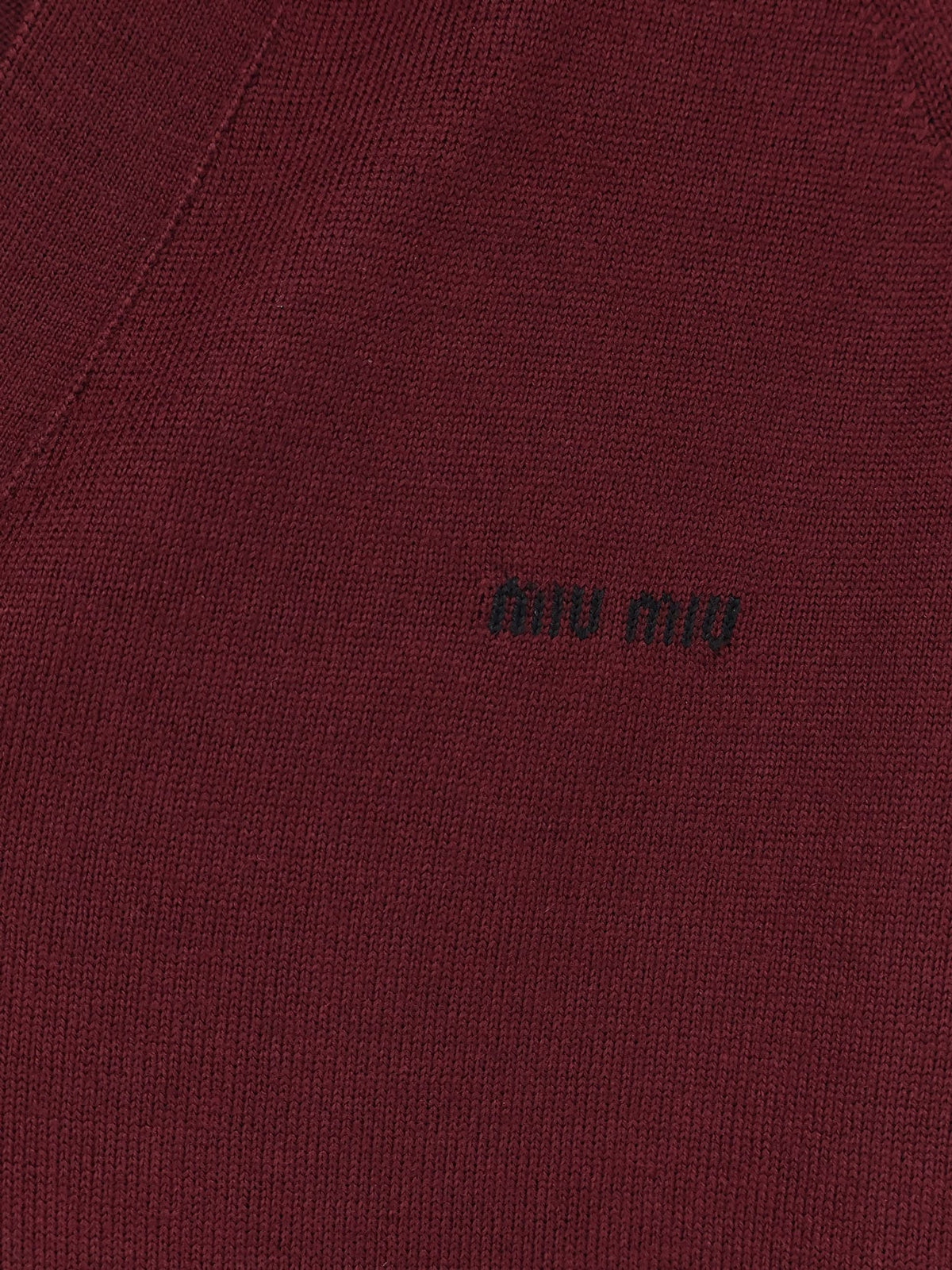 Miu Miu Virgin wool cardigan - Amarantonero