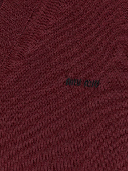 Miu Miu Virgin wool cardigan - Amarantonero