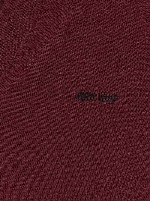 Miu Miu Virgin wool cardigan - Amarantonero