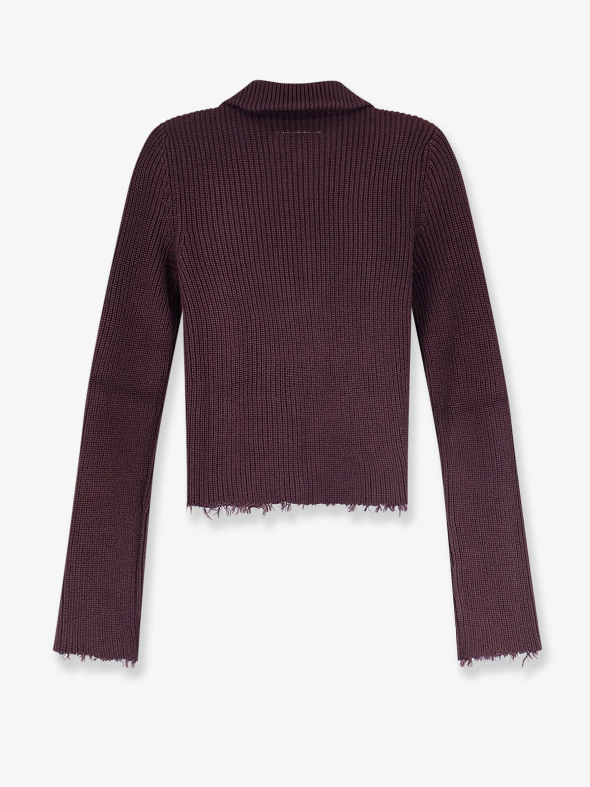 MM6 Maison Margiela Ribbed cotton cardigan - Ciocolat