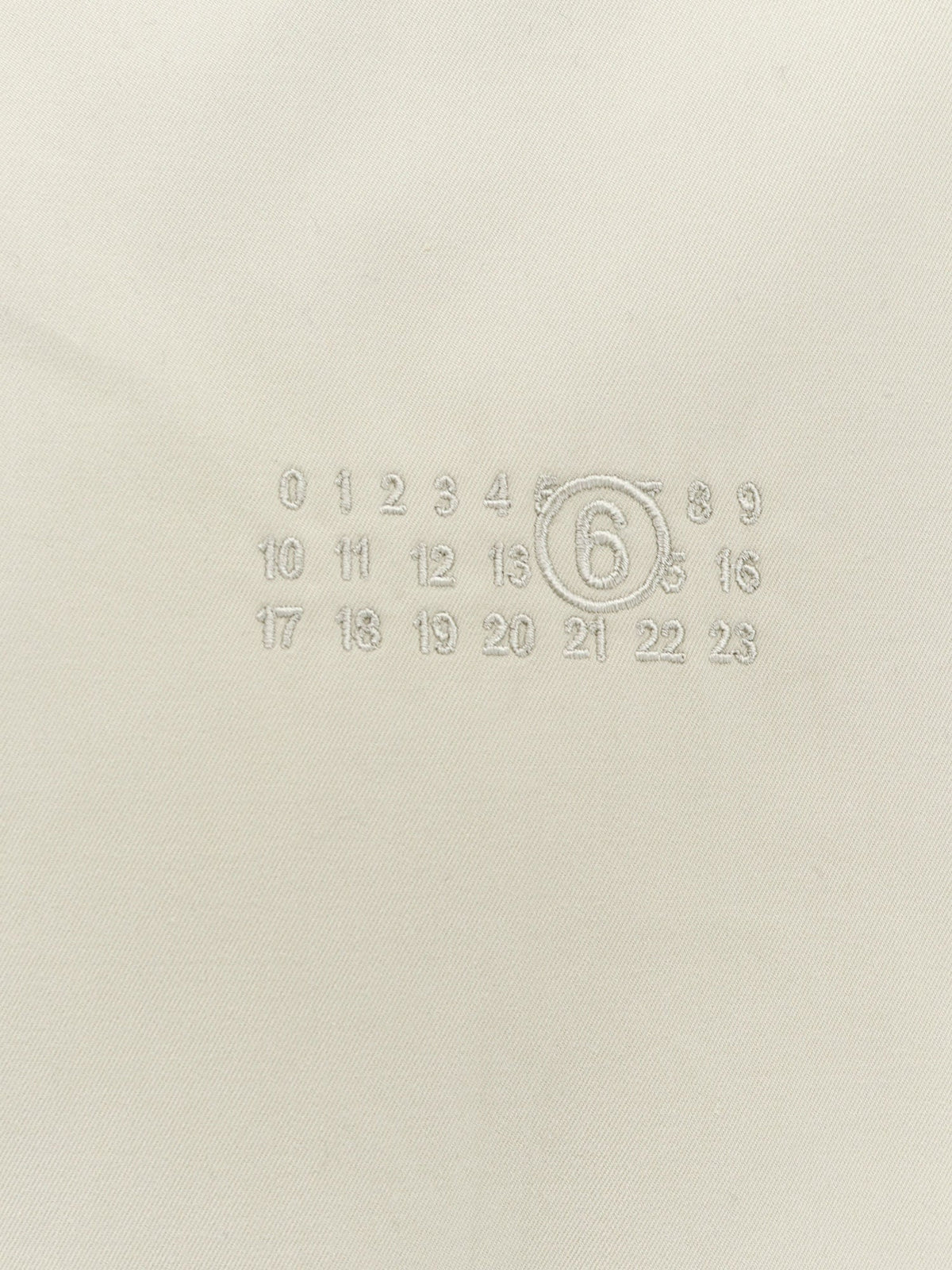 MM6 Maison Margiela Cotton jacket with Numeric Signature detail - Ecrù