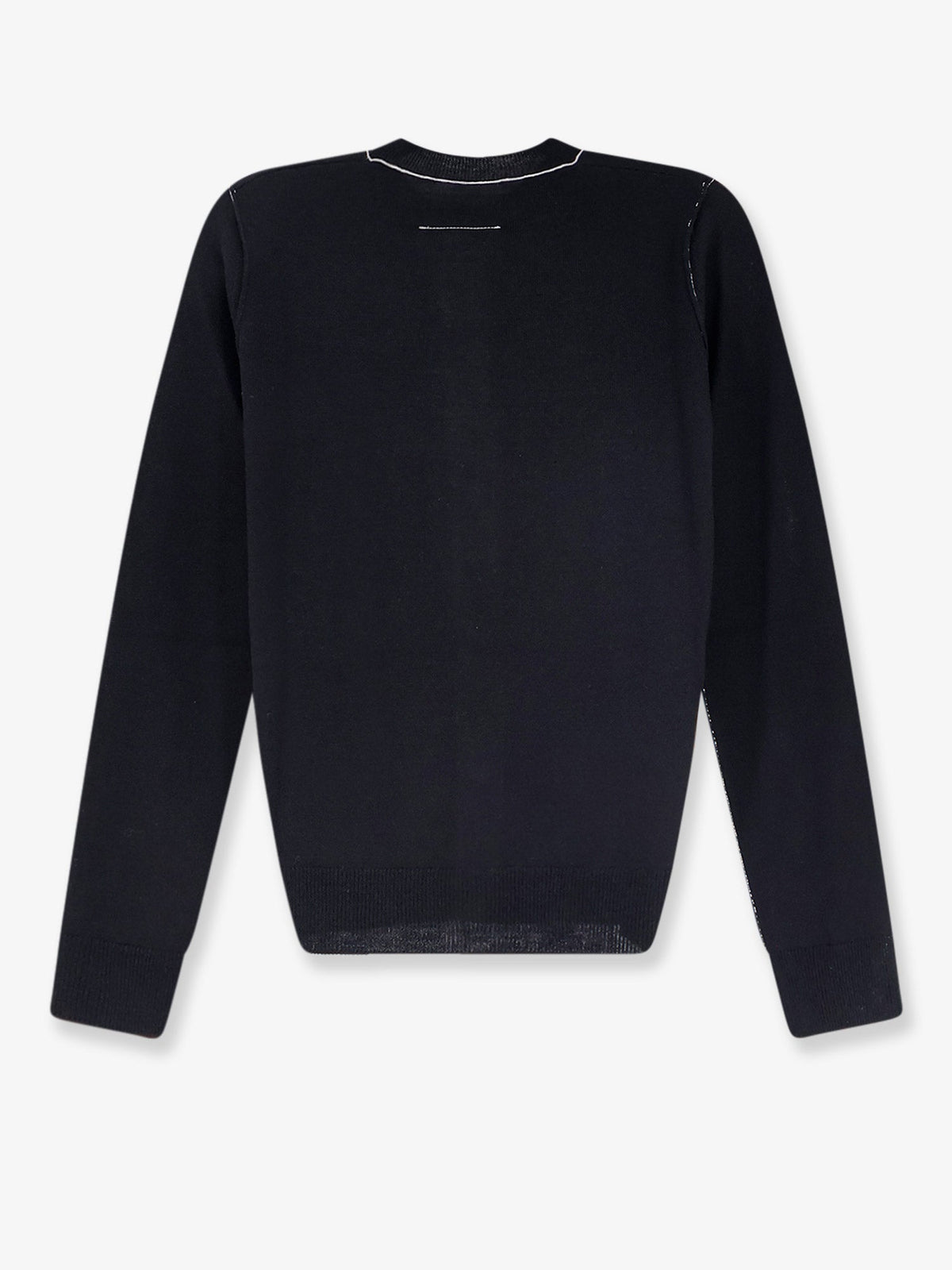 MM6 Maison Margiela Wool blend cardigan with front Numeric detail - Black