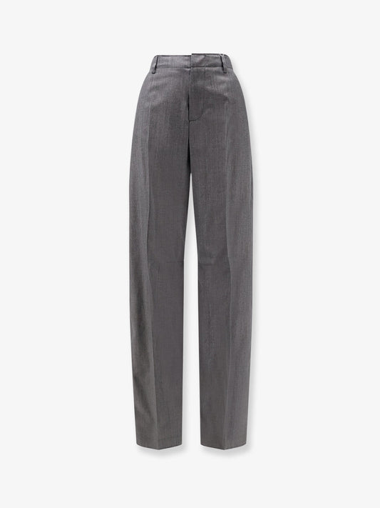 MM6 Maison Margiela Virgin wool and cotton trousers - Grey
