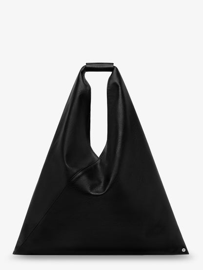 MM6 Maison Margiela Japanese triangular-shaped tote bag in synthetic leather - Black