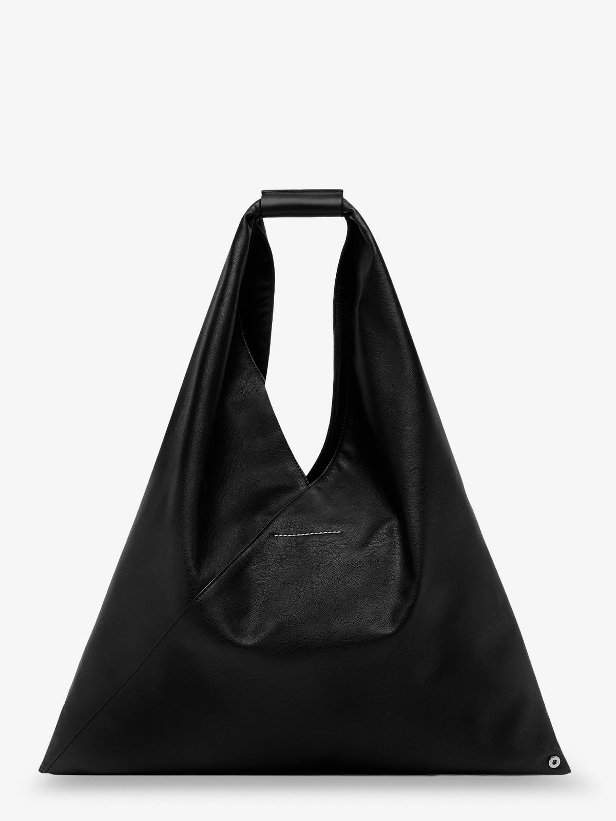 MM6 Maison Margiela Japanese triangular-shaped tote bag in synthetic leather - Black