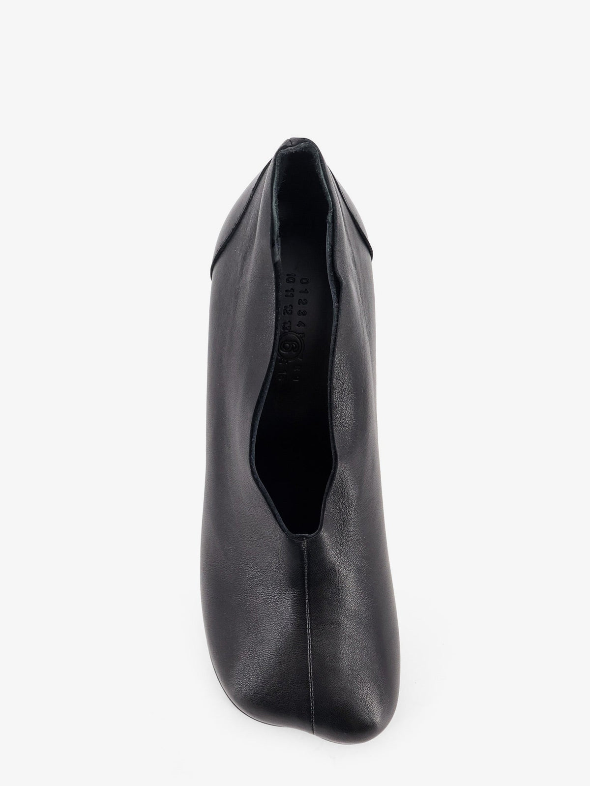 MM6 Maison Margiela Leather pumps with iconic Atomic toe - Black