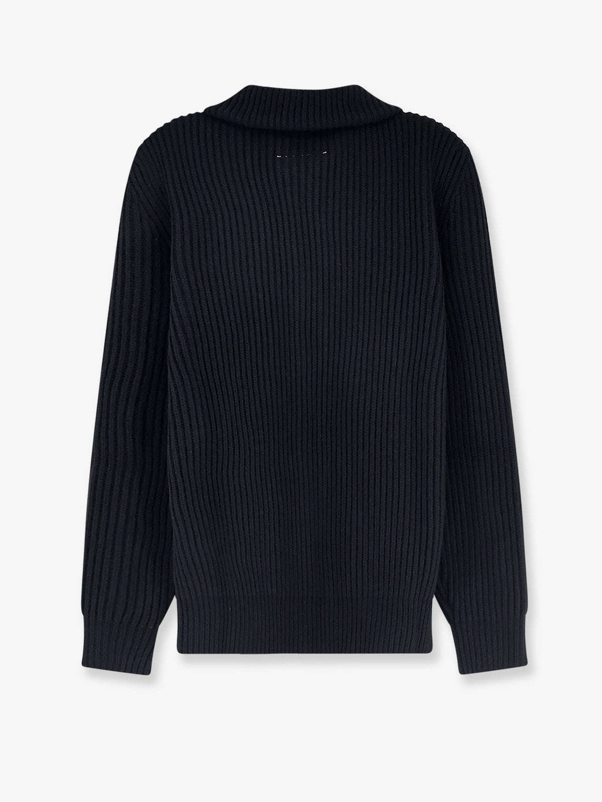 MM6 Maison Margiela Ribbed wool blend cardigan - Black