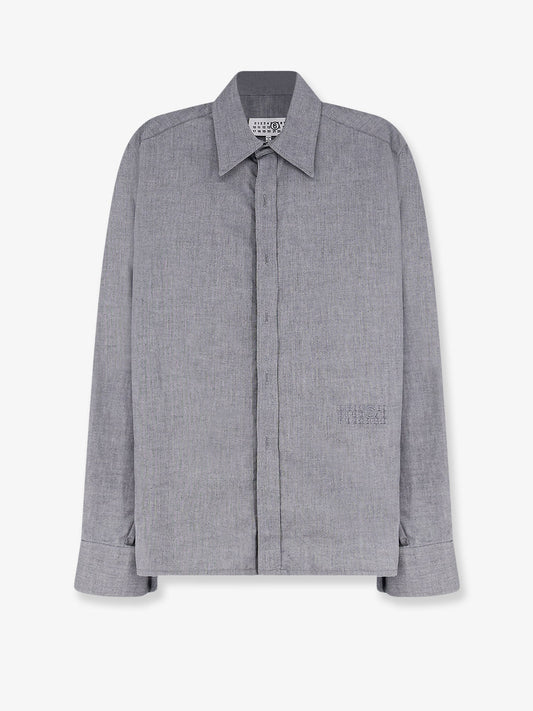 MM6 Maison Margiela Cotton shirt with zip - Black