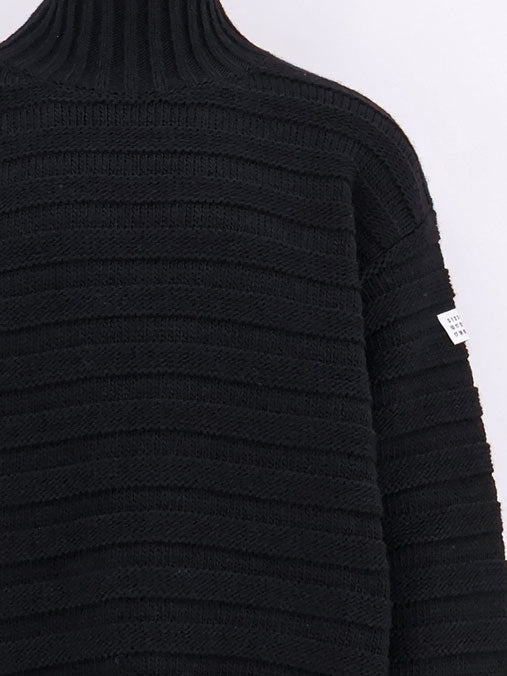 MM6 Maison Margiela Wool blend sweater with distressed effect - Black