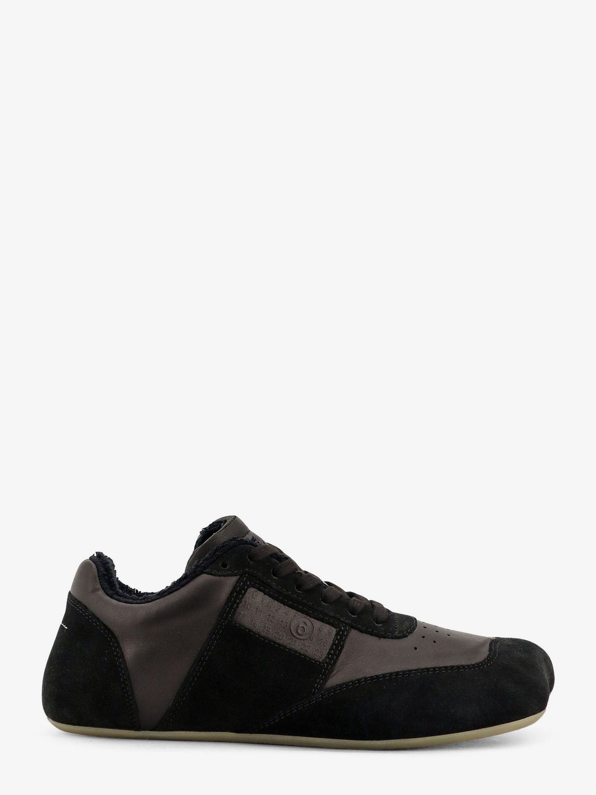 MM6 Maison Margiela Anatomic suede and leather sneakers - Black