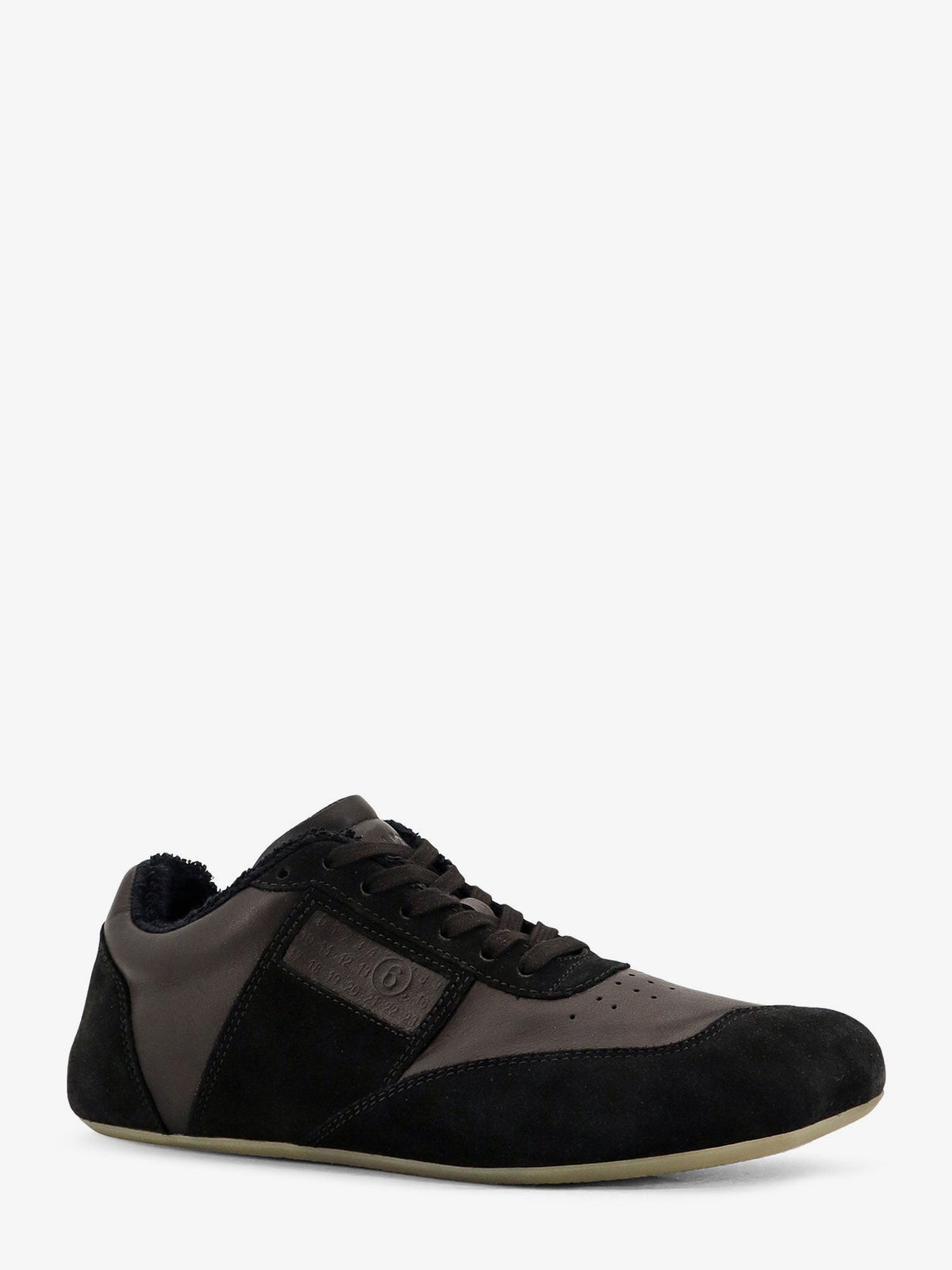 MM6 Maison Margiela Anatomic suede and leather sneakers - Black
