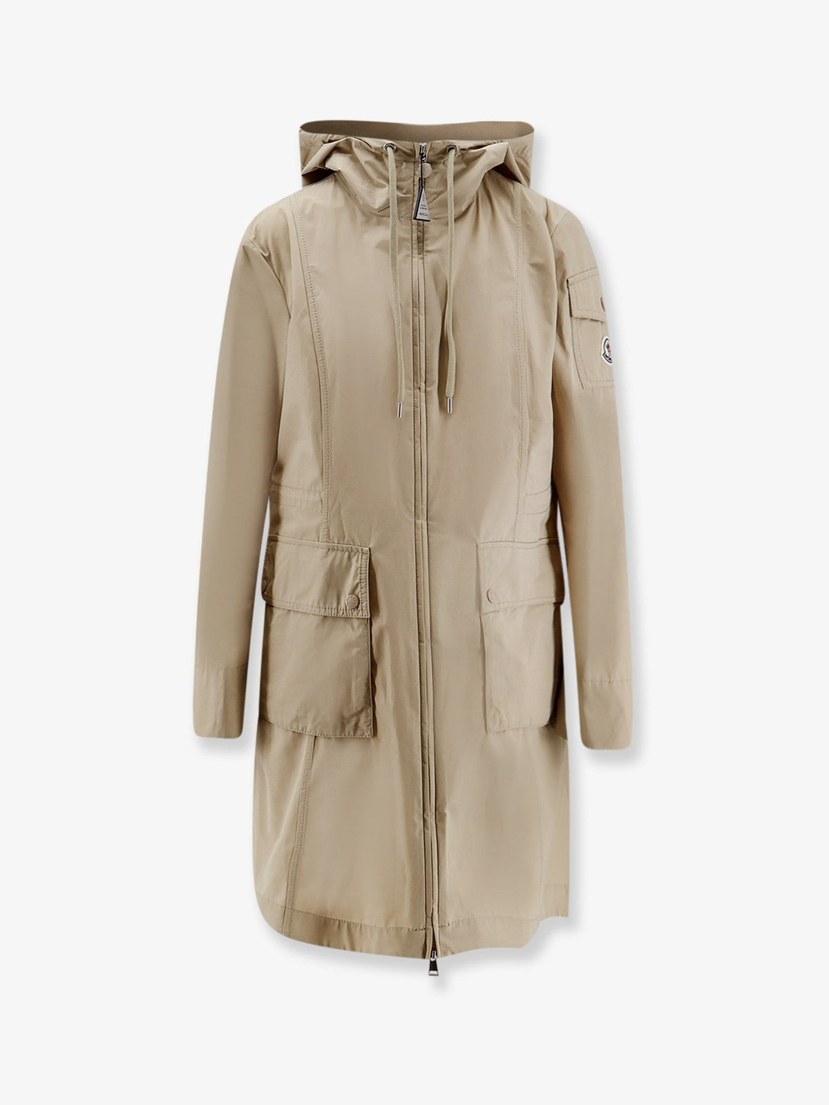 Moncler Laerte cotton blend long jacket - Bianco