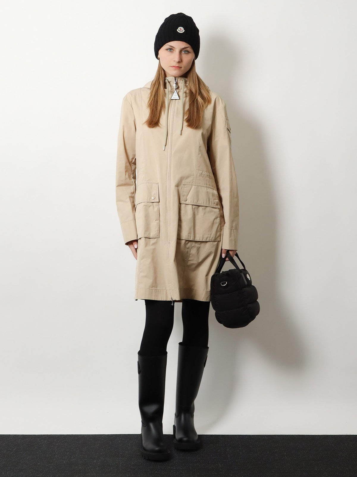 Moncler Laerte cotton blend long jacket - Bianco