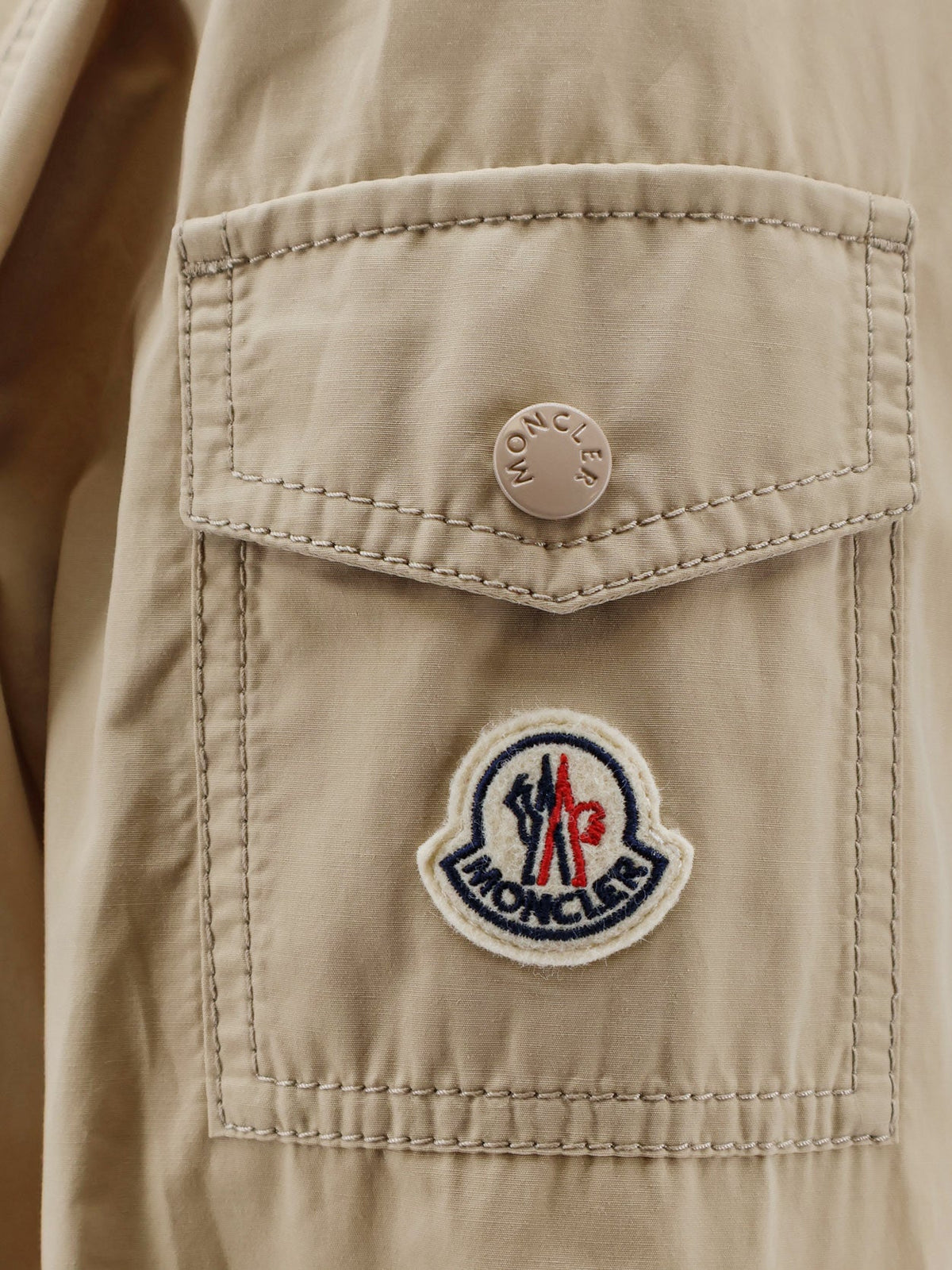 Moncler Laerte cotton blend long jacket - Bianco