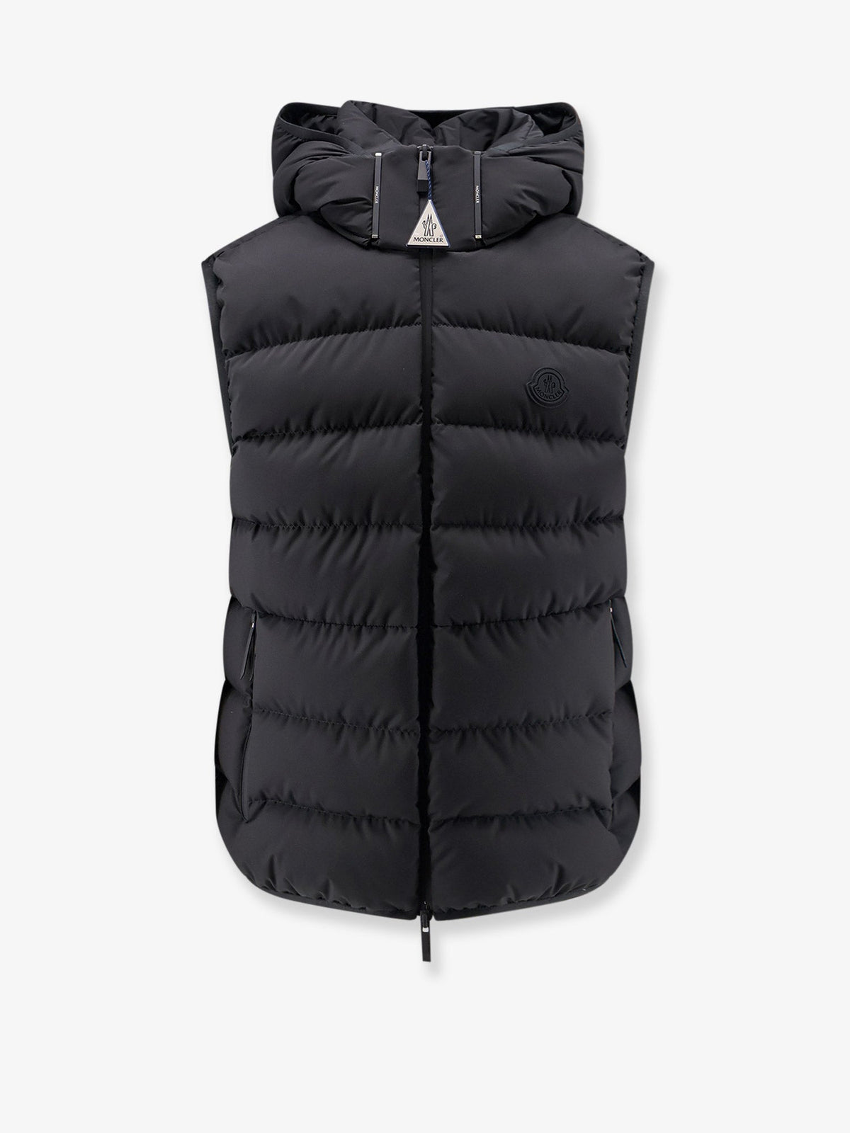 Moncler Arinella Matt Black sleeveless down jacket - Nero