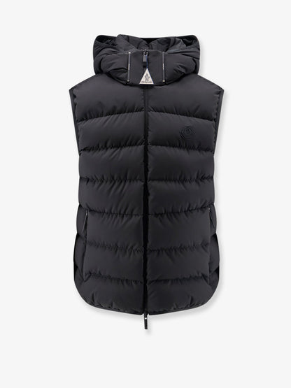Moncler Arinella Matt Black sleeveless down jacket - Nero