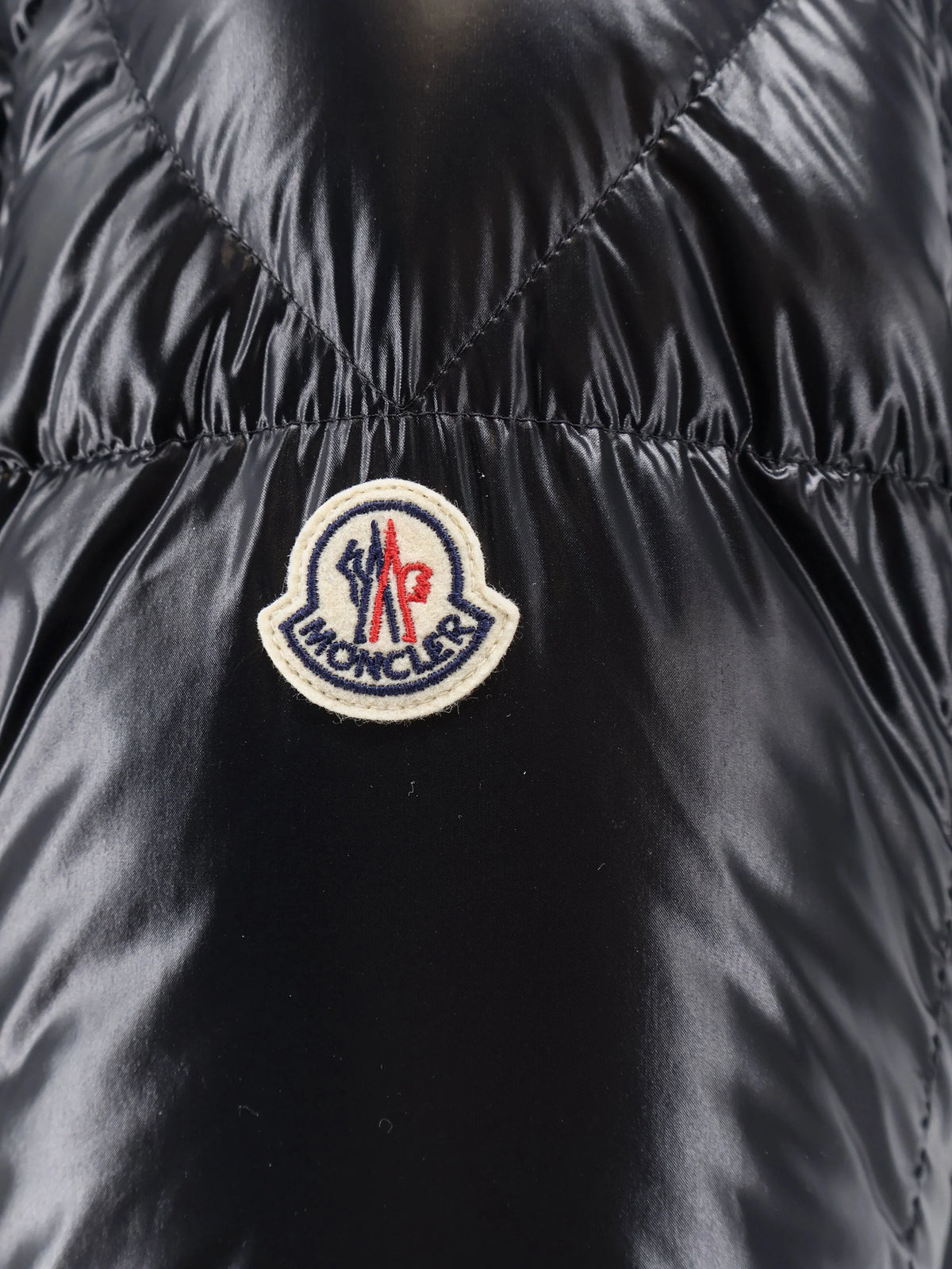 MONCLER - Parana shiny material down jacket with contrasting lining