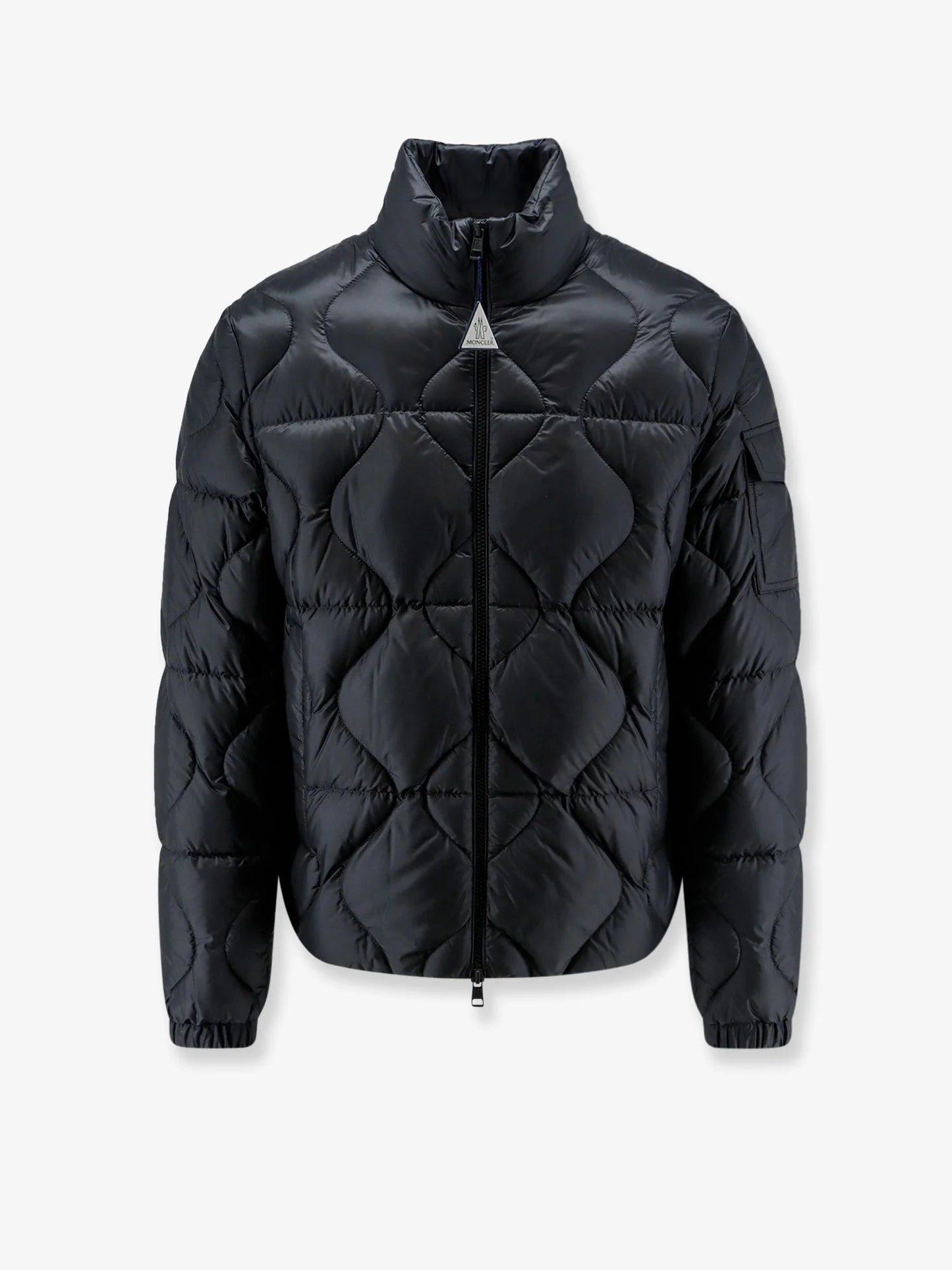 MONCLER - Asurel short down jacket with geometric stitching