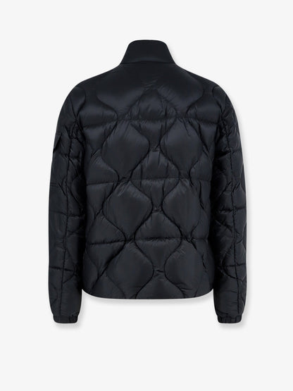 Moncler Asurel short down jacket with geometric stitching - Nero
