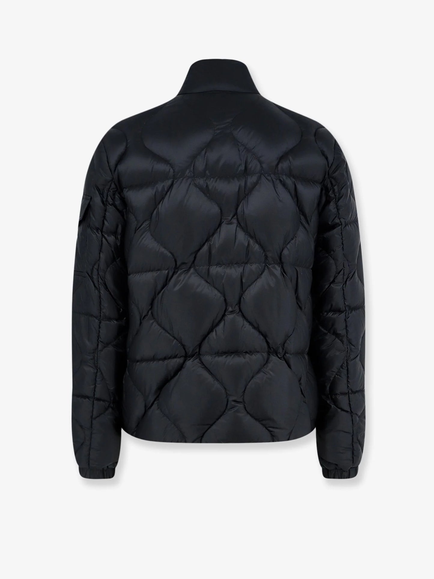 MONCLER - Asurel short down jacket with geometric stitching
