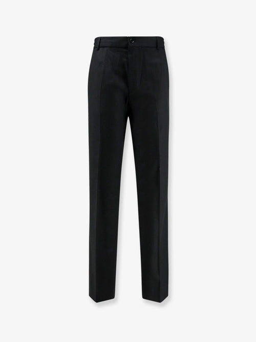 Moncler Virgin wool trousers with elastic and drawstring - Black
