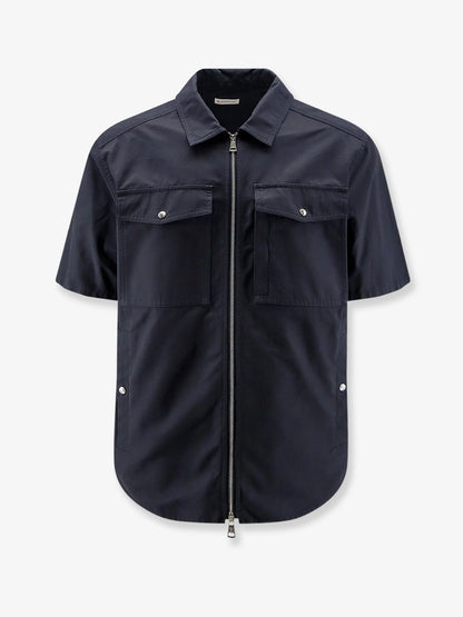 MONCLER - Cotton blend shirt with zip