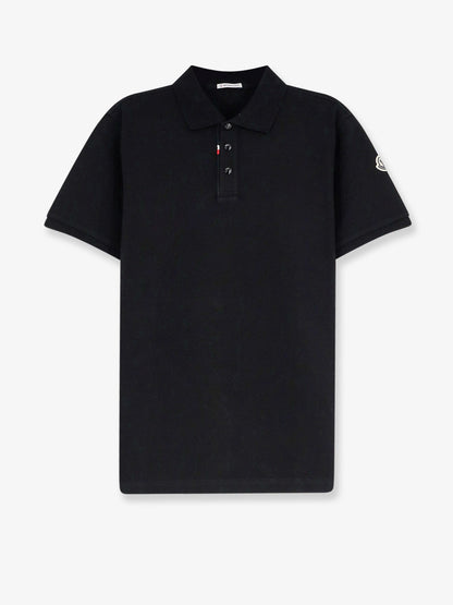 Moncler Cotton pique polo shirt - Nero