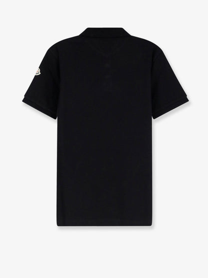 Moncler Cotton pique polo shirt - Nero