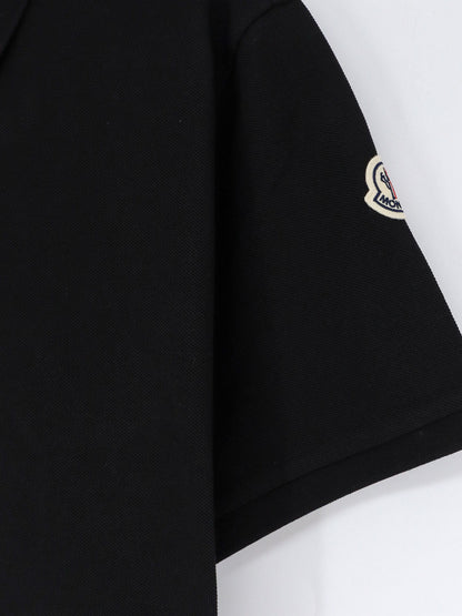 Moncler Cotton pique polo shirt - Nero