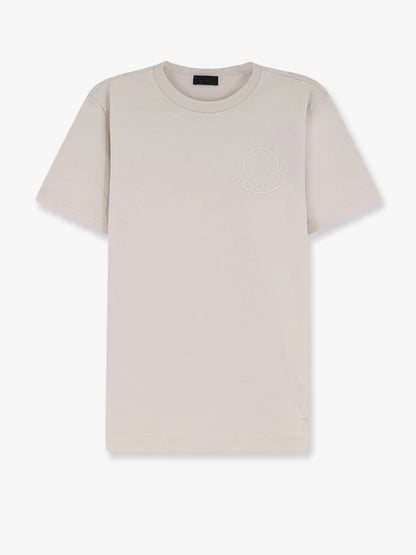 MONCLER - Cotton T-shirt with front logo patch