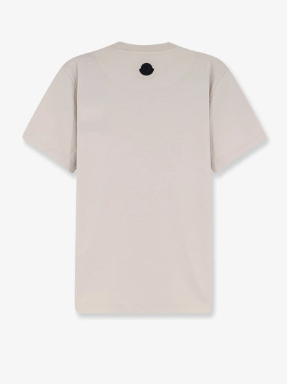 MONCLER - Cotton T-shirt with front logo patch