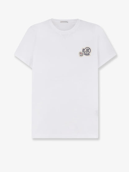 MONCLER - Cotton T-shirt with logo patch